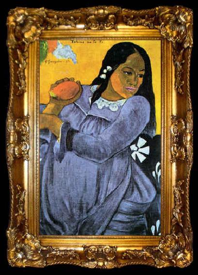 framed  Paul Gauguin Woman with Mango, ta009-2
